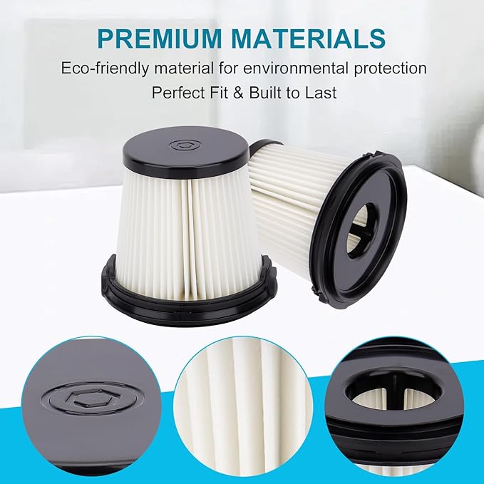 BU3523 BU3521 BU3120 HEPA Filter Compatible with Shark Clean Lightweight Cordless Stick Cleaner -Handheld Vacuum Pre-Motor Auto-Empty System Filters Replacement Parts Accessories