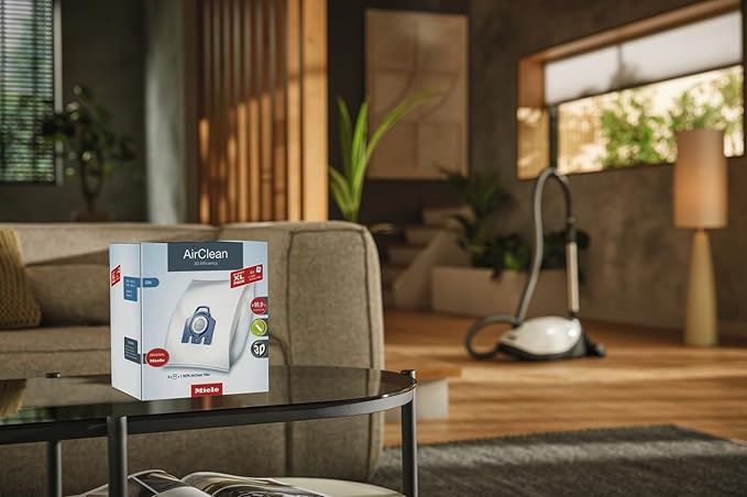 Miele AirClean 3D Efficiency Dust Bag, Type GN, Allergy XL-Pack, 8 Bags, 2 Pre-Motor Filters, and 1 HEPA Filter