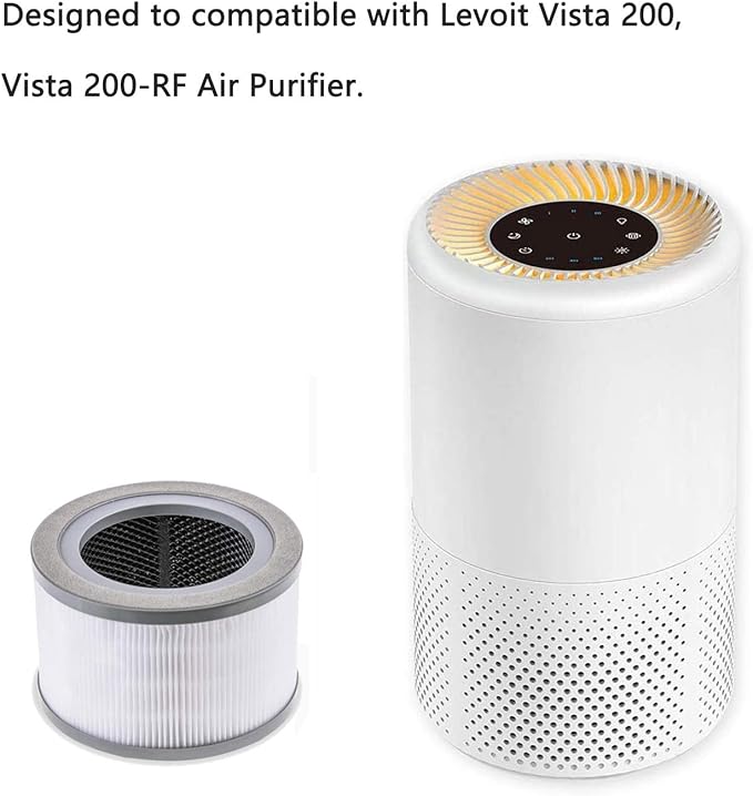 2 Pack Air Purifier Filters Replacement for Levoit Vista 200 Vista 200-RF Air Purifier