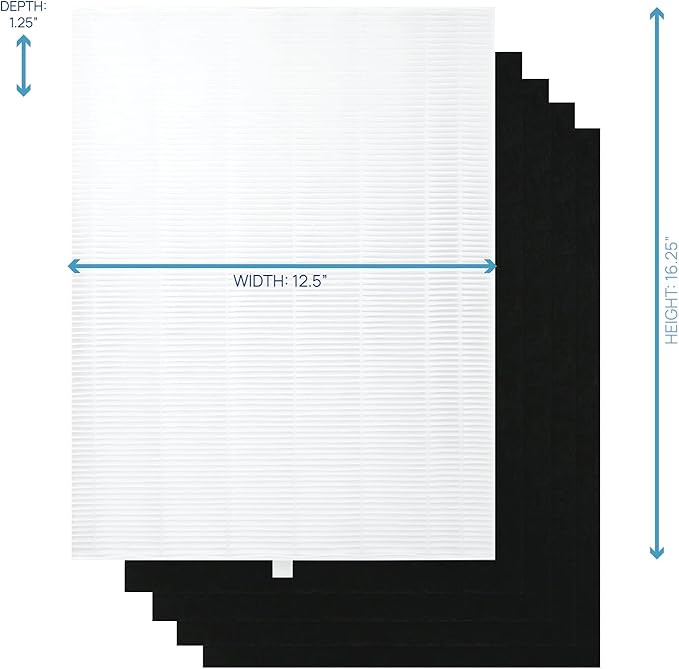 Filter Bros 115115 Replacement HEPA Filter A Fits Winix Plasmawave 5500-2 5300-2
