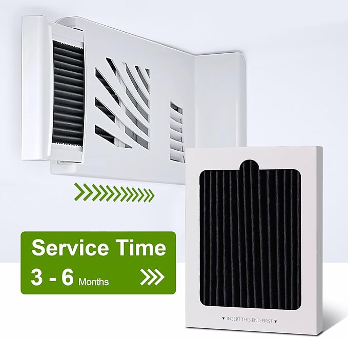 Refrigerator Air Filter Replacement for Frigidaire and Electrolux EAFCBF Fridge Replace 242061001, 242047801, 242047804, Effective Filtration with Activated Carbon Filter (6 Pack)