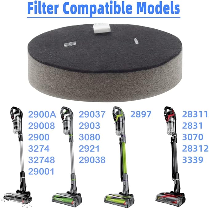 4-Sets Replacement Filters Compatible with Bissell 3070 3080 2831 2897 2903 2921 3274 3339 Cordless Stick Vacuums.Compare to Part # Bissell 1623102