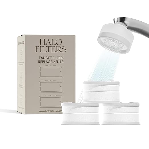 Faucet Filter – Bathroom Faucet Filter for Men & Women, Skincare & Hydration, Vitamin C-Infused, Reduces Chlorine, Advanced Filtration (Replacement Filter)