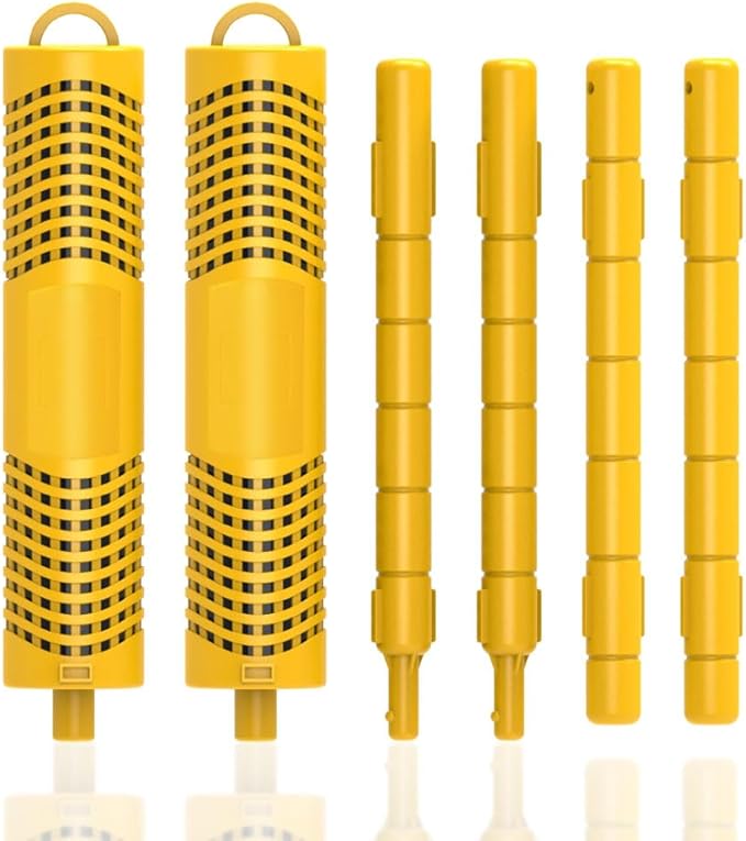 Spa Mineral Sticks, Hot Tub Mineral Stick, Spa Mineral Sticks for Hot Tub with 4 Months Lifetime Universal for Pool&Hot Tub to Keep Water Clear(Yellow,2PCS)