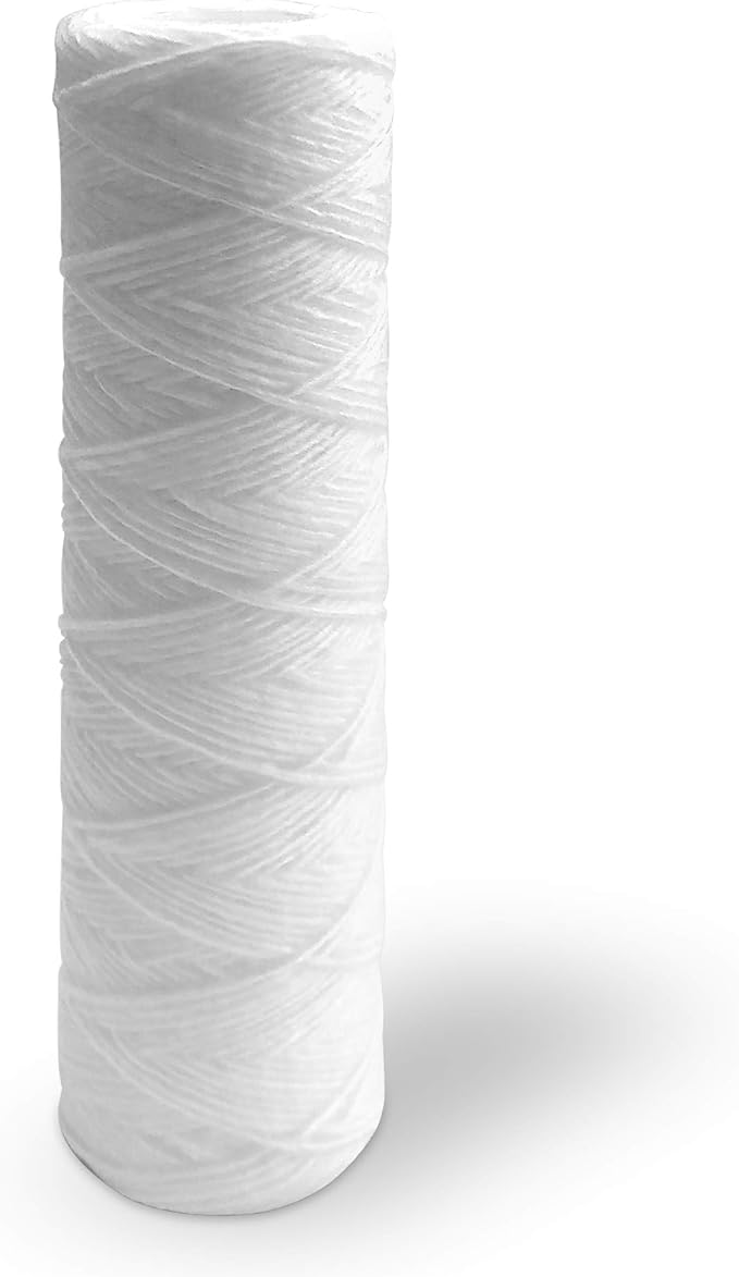 Ronaqua Wound String 5 Micron Sediment Water Filter Cartridges 10 Inc. x 2.5 Inc. A Replacement for Any RO System WELL-MATCHED with PFC4002, RS2-DS, WP5, WFPFC4002, 43235-76350 (6 Pack)