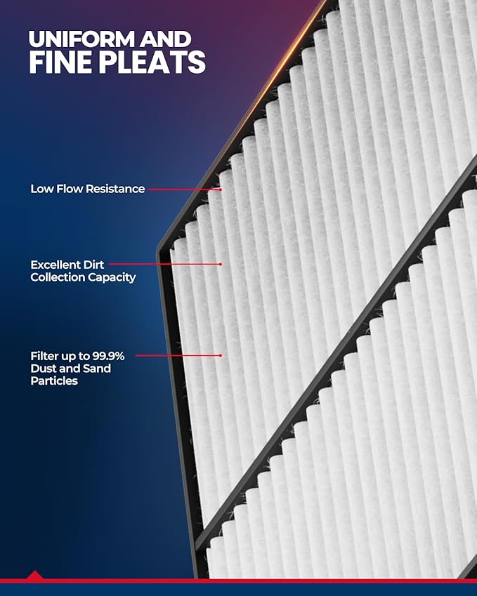 KAX Engine Air Filter, CA11942 Replacement for Hyundai Sonata 2015-2019, Optima 2.0L 2.4L 2016-2020, Kia Sportage 2017-2022, Optima 2016-2020 Advanced Air Filter Media, Increased Acceleration