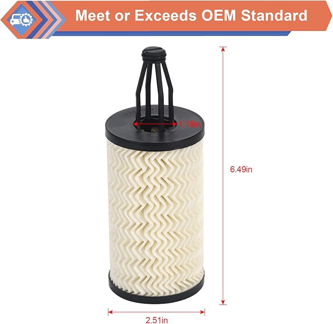 2 Pcs Engine Oil Filter Compatible With Mercedes-Benz Vehicle C, CLS, E, CLE, S, ML, SL Series, Replace #2761800009