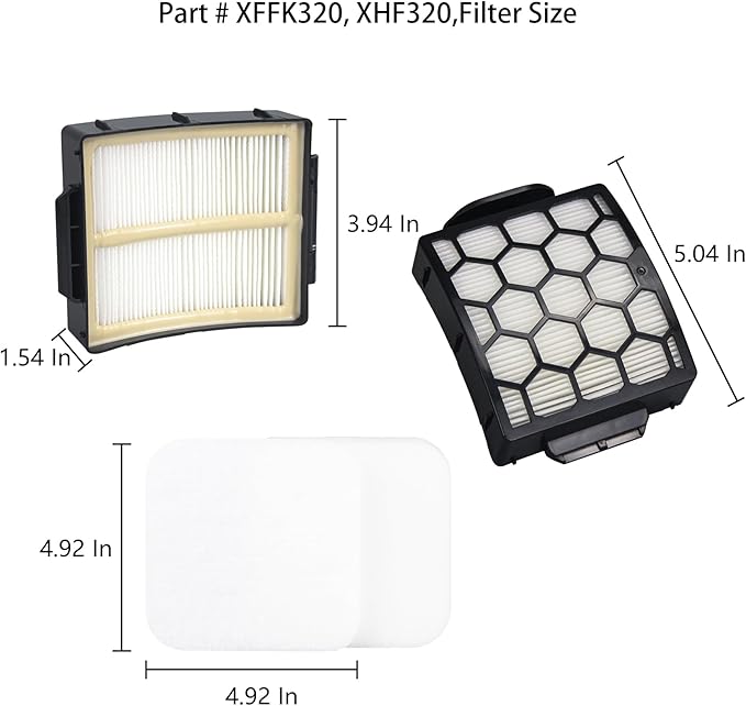 Replacement Filter Compatible with Shark LA802 LA800 LA802C Navigator Lift-Away ADV Corded Upright Vacuum,Part # XFFK320, XHF320