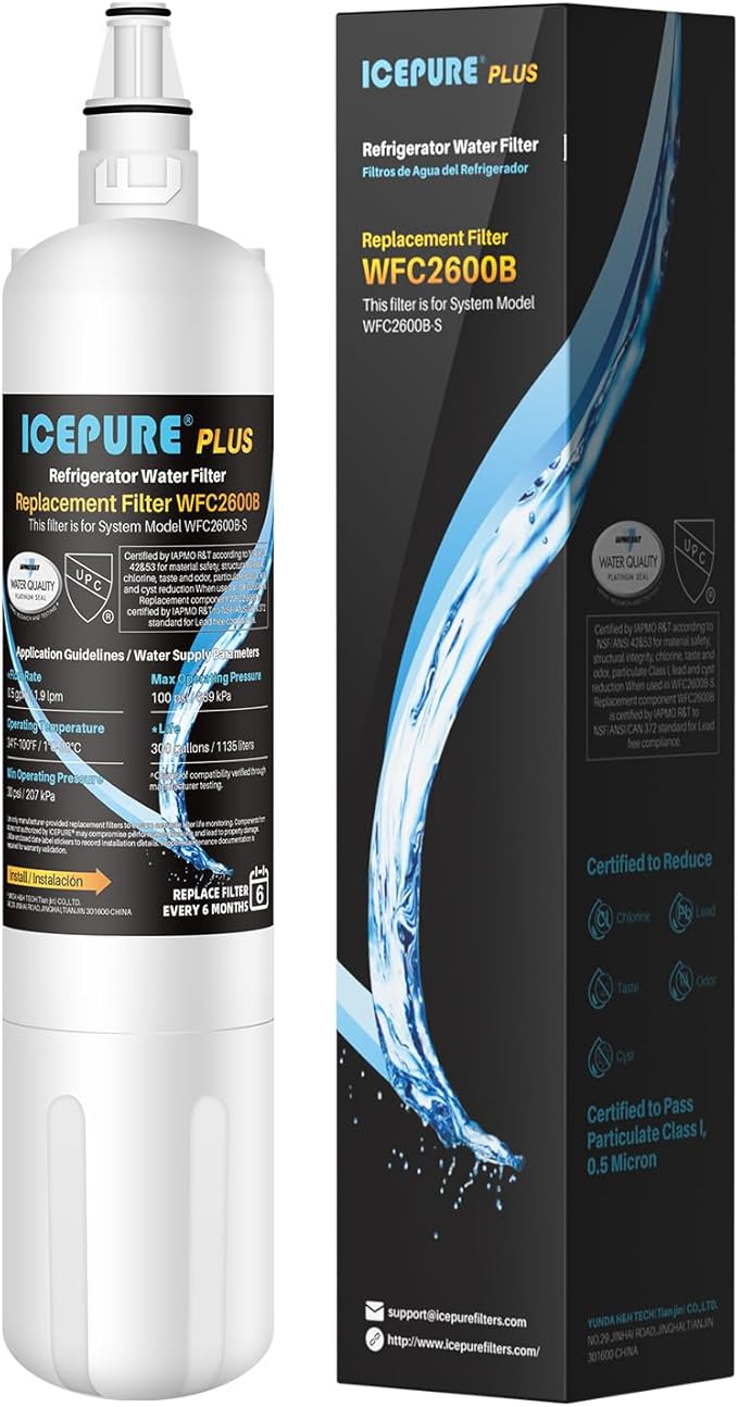 ICEPURE Refrigerator Water Filter Replacement For Sub Zero 4204490, 4290510 9030868, InSinkErator F-1000, F-2000 Refrigerator Water Filter, 1 Pack