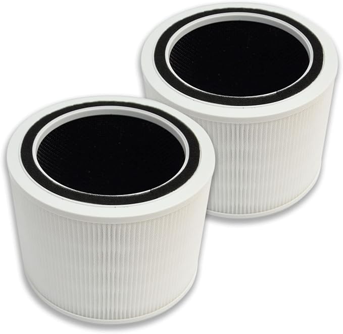 PUREBURG Core 200S-RF Replacement Filters Compatible with Levoit Core 200s Air Purifier,2-Pack H13 HEPA 4-Stage Filtration Activated carbon Air Clean Dust VOCs Odor