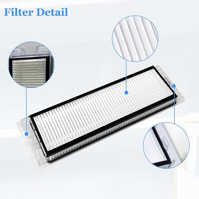 Filter for Roborock Q5, Q5+, E35, S5 Max Robot Vacuum Cleaner Replacement Parts, 4 Pcs