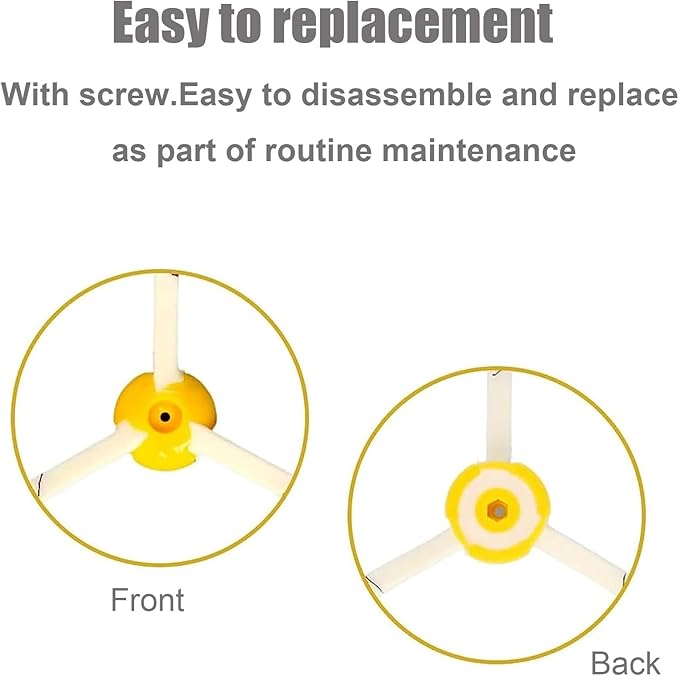 Side Brush Replacement for IRobot Roomba 900,800,700 and 600 Series 960 980 985 860 870 877 880 890 891 895 805 761 770 780 790 614 650 665 671 675 690 694 Models 6-Pack