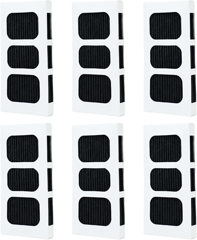 6-Pack Refrigerator Air Filter Replacement - Universal Fit for Odor Reduction & Freshness, Compatible with Frigidaire Paultra2, PureAir Ultra 2, Pure Air Ultra II and Electrolux Part Models