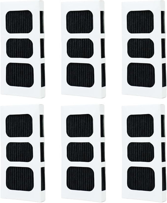 6-Pack Refrigerator Air Filter Replacement - Universal Fit for Odor Reduction & Freshness, Compatible with Frigidaire Paultra2, PureAir Ultra 2, Pure Air Ultra II and Electrolux Part Models