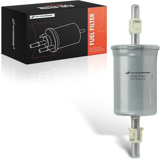 A-Premium External Fuel Filter Compatible with Ford F-150 F150 2006-2008/2013-2014, F-250/F-350/F-550 Super Duty 2005-2010, F-450 Super Duty 2005-2011, F-650 F650, Explorer, Focus & Lincoln & Mercury