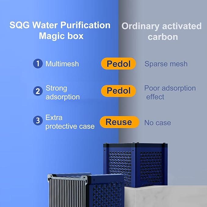 Eco-Aquarium Water Trough Purifier Cube, Filternatur Horse Water Trough Filter, Super Strong Filtration & Odor Control
