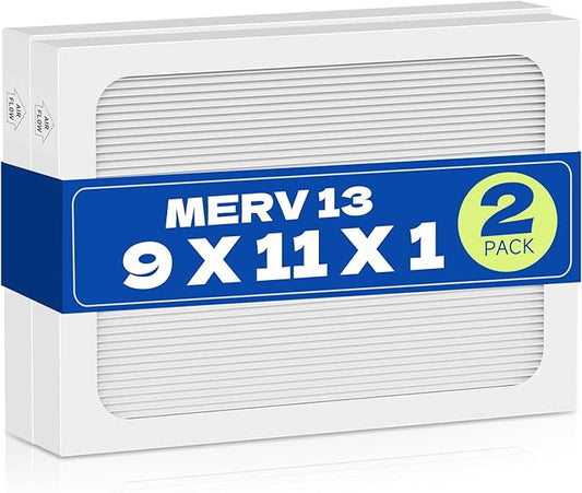 2-Pack 9 x 11 x 1 MERV 13 Replacement Dehumidifier Filter Compatible with Santa Fe Compact70, Ultra70, Element, Compact2, UA 65H dehumidifier Models