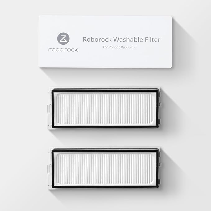 roborock 2 Pack Washable Filter for Roborock Qrevo MaxV, Qrevo S, Qrevo Plus, Qrevo Pro, Qrevo Curv, Qrevo Curv S5X, Qrevo Edge, Qrevo Edge S5A QV 35A Robot Vacuum Cleaners