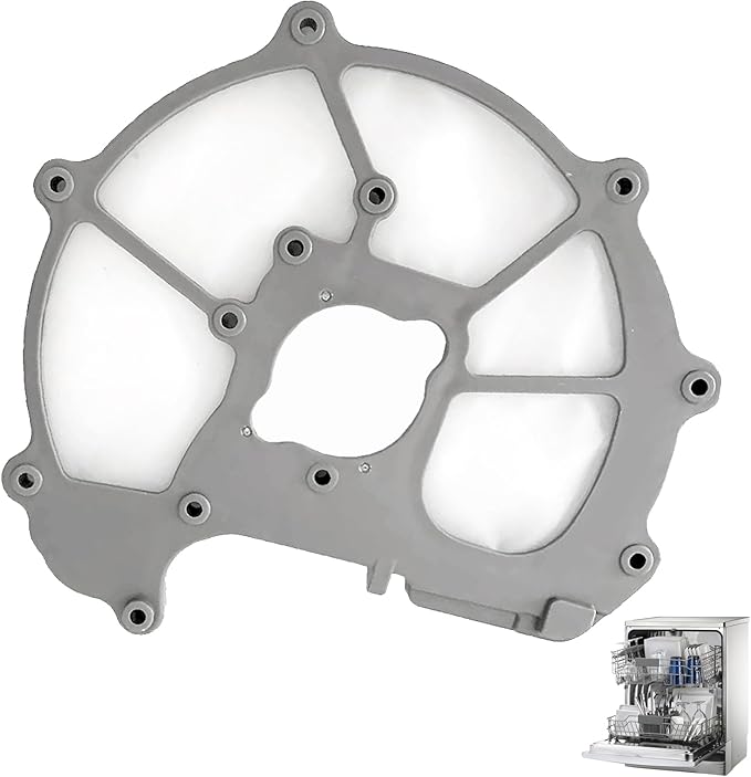 【Upgraded】"No Hump" DD63-00104A For Samsung Dishwasher Pump Mesh Filter Body (OEM) Parts, Grey (9 * 8.6 * 0.2 inch) (Match DD63-00099A Sump-Cover)