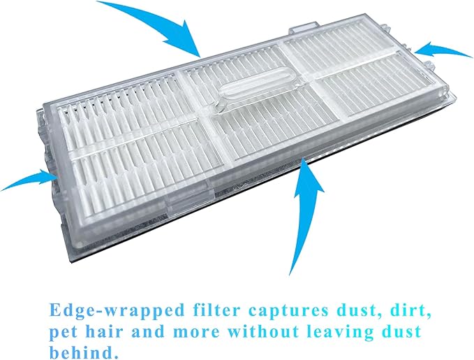 4 Pack Replacement Filters Compatible With Roborock S8 / S8+ / S8 Pro Ultra / S7 / S7+ / S7 MaxV / S7 MaxV Plus / S7 MaxV Ultra Robot Vacuum Cleaners