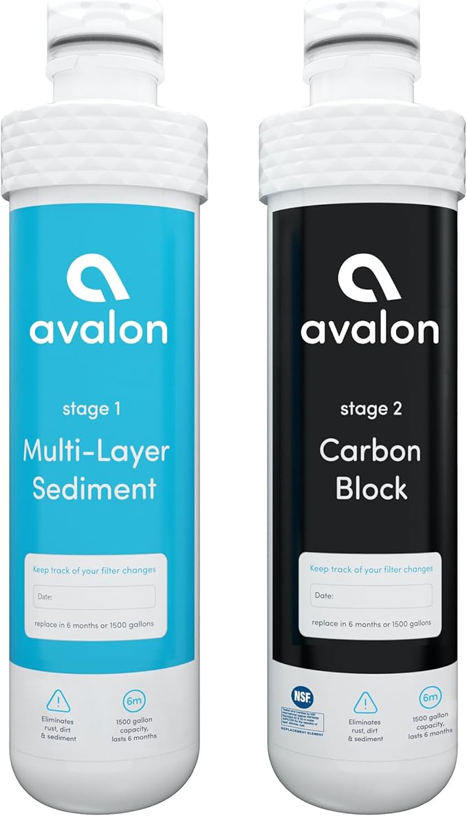 Avalon Genuine Replacement Filters for Avalon Bottleless Water Coolers, NSF Certified, Patented, 2 Count (Pack of 1)