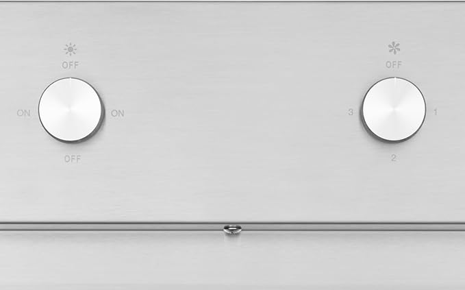 Hauslane Range Hood Insert 30 Inch,Stainless Steel Built-In Range Hood with 3-SPEED Dual Control Knobs,Dishwasher-safe baffle filters,GU10 LED bulbs,6" Round Duct for Vented or Ductless