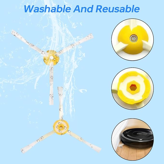 Replacement Parts Accessories Kit for iRobot Roomba 600 Series 694 675 692 690 680 650 660 620 665 695 651 614 & 500 Series 595 585 564, 6 Filter, 6 Side Brush, 3 Bristle and Beater Brush Set