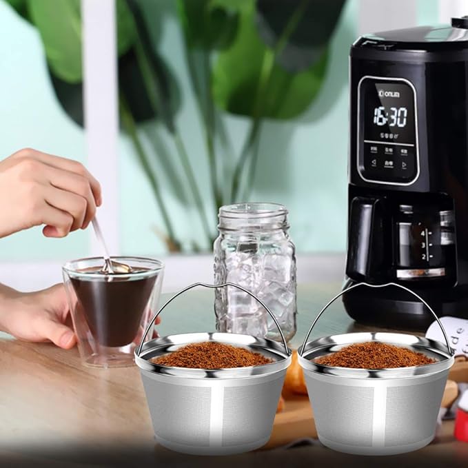 Reusable Stainless Steel Coffee Filter for Mr Coffee 8-12 Cup Drip Brewers, Permanent Replacement Filter, Ultra Fine Mesh, Dishwasher Safe, BPA-Free