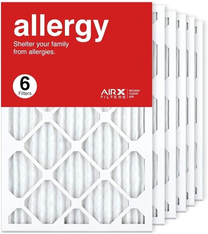 AIRx Filters 16x24x1 Air Filter MERV 11 Pleated HVAC AC Furnace Air Filter, Allergy 6-Pack, Made in the USA