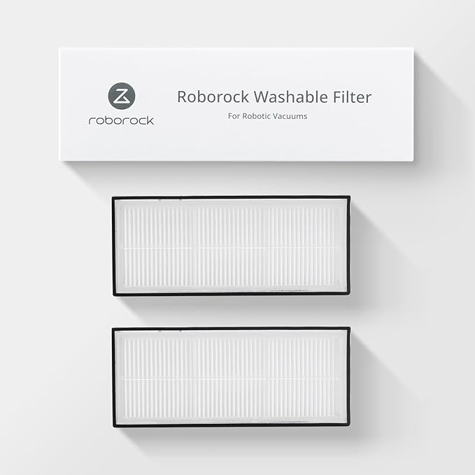 Roborock Washable Filter for Roborock S8 Pro Ultra / S8+ / S8 / S7 Max Ultra / S7 / S7+ / S7 MaxV / S7 MaxV Plus / S7MaxV Ultra Robot Vacuum Cleaners (2Pcs White)