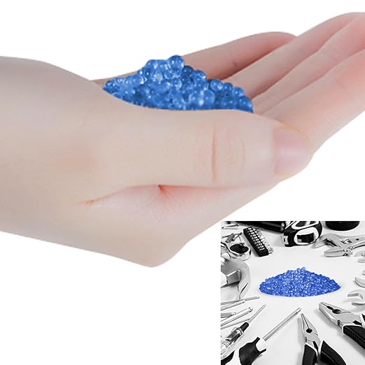 [Net Weight 48LBS] Blue Indicating Silica Gel Beads Desiccants - Rechargeable Desiccant Beads Silica Beads (Blue to Pink, 6 Packs of 8LBS)