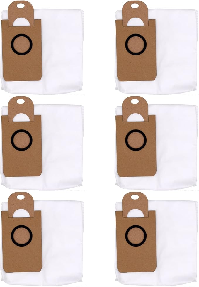 6 Pack Dust Bags for iHome AutoVac Nova Self Empty Robot Vacuum Replacement Accessory Parts