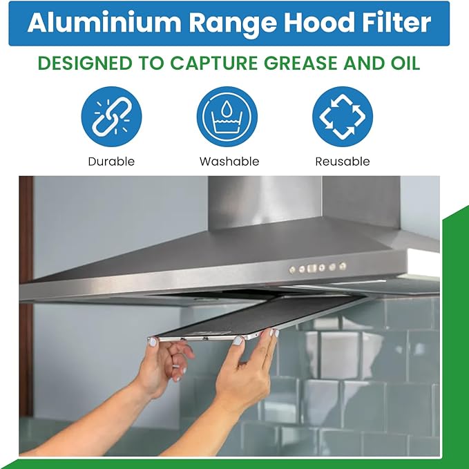 Filter Everything Replacement Range Hood Filter Compatible with Broan/NuTone LL62F – 8-7/16 x 11-1/4 x 3/8 – 1-Pack