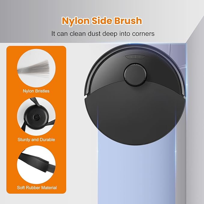22 Pack Replacement Accessories for Dreame Aqua10 Ultra Roller Robot Vacuum, 1 Pair Main Brush 2 Roller Mops 6 Side Brushes 4 HEPA Filters 6 Dust Bags 1 Cleaning Brush 1 Screwdriver