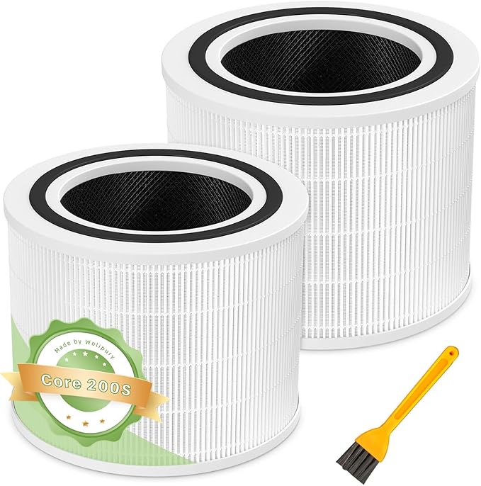 Core 200S Replacement Filter for LEVOIT Core 200S Smart WiFi Air Puri-Fier, 3-in-1 True HEPA Activated Carbon Pre-Filter, Core 200S-RF, Core 200S-P 2 Pack
