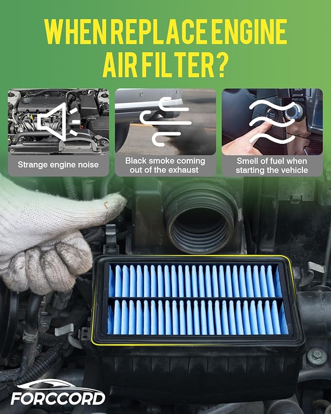 2-Pack Engine Air Filter Fits for 2020-17 Hyundai Elantra, 2023-18 Kona, 2020-18 Elantra GT, 2021-19 Veloster, 2024-19 Kia Forte, 2026-20 Kia Soul Replacement 28113-F2 Car Accessories
