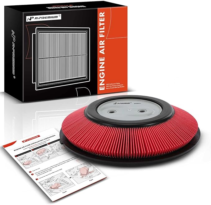 A-Premium Engine Air Filter Compatible with Nissan D21 Pickup, Frontier, Pickup, Xterra 1990-2004, L4 2.4L, Replace# 16546-86G00