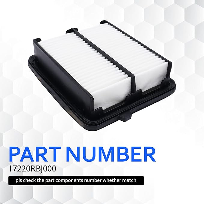 CA10720 Front Engine Air Filter Compatible with Insight 2010 2011 2012 2013 2014 1.3L Replacement for 17220RBJ000