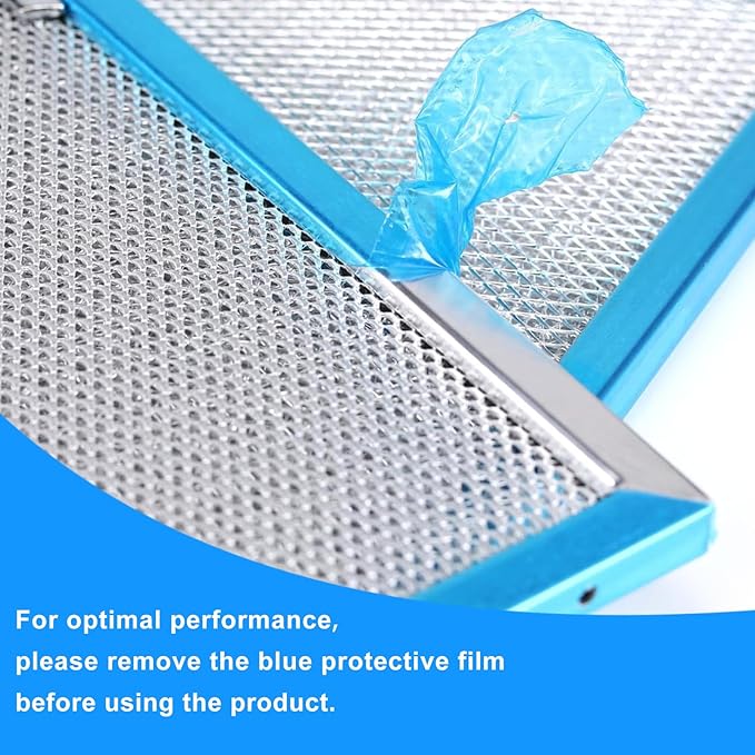 2 Pack-S97018029 Range Hood Filter Replacement, Upgraded Stainless steel frame and Locking clips,5-Layer Aluminum Mesh Hood Vent Grease Filter for Broan B5 Series, Alternative 1932913, 9"x10.25"x0.35"