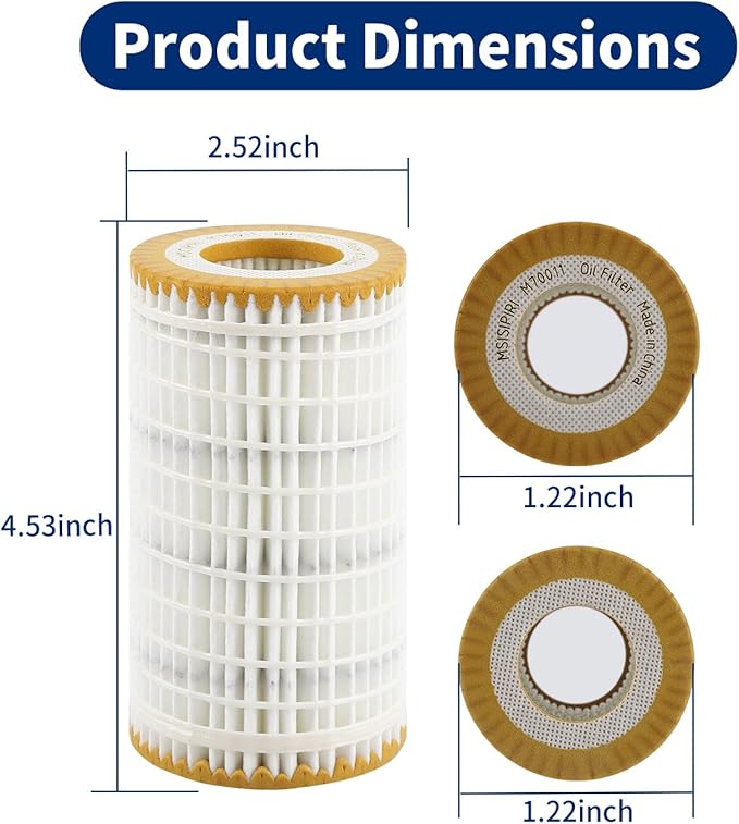 Premium Oil Filter, Fit for Mercedes-Benz C280 C300 C350 E300 E320 E350 E500 GL450 GLK350 ML320 ML450 ML500 R350 R500 S400 SLK300 SLK350 SL500 CL500 CLK350, Replaces 0001802609