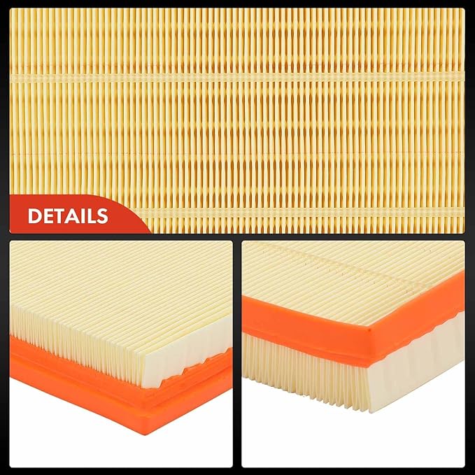 A-Premium Engine Air Filter Compatible with BMW F10 G30 530i, 530i xDrive, 535i, 535i GT, 535i xDrive, 640i, 640i xDrive, 740i, 740Li, X3, X4, X5, X6, 2008-2019, Flexible Panel