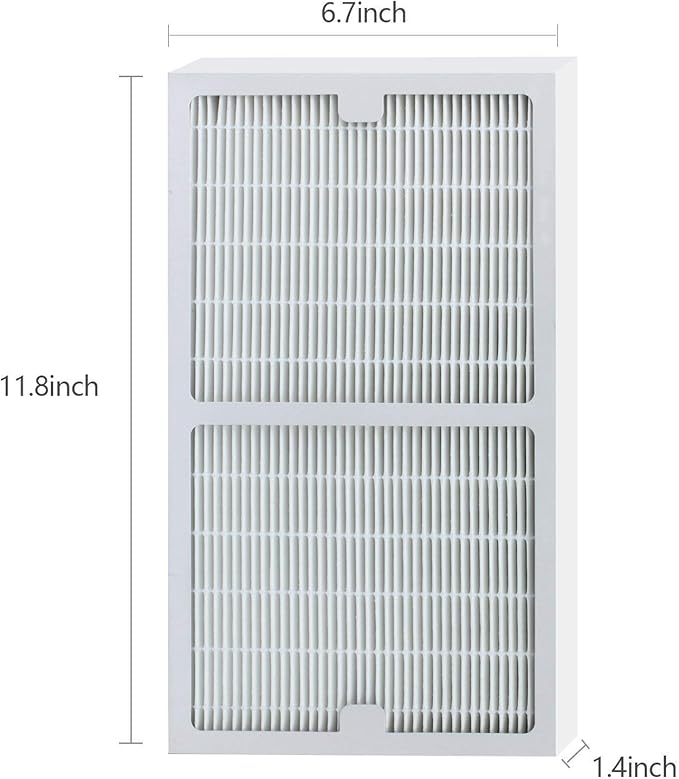 2 Pack IAF-H-100C Filter C Compatiable with Idylis Air Purifiers IAP-10-280 & IAP-10-200 (2 Pack Hepa Filter & 2 Activated Carbon Pre-Filter)