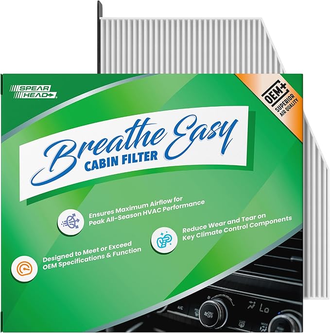 Spearhead OEM+ Particulate Breathe Easy Cabin Filter | Fits Select 2006-2022 Audi/VW Like OEM | Provides Max Airflow & Enhanced Performance (BE-373P)