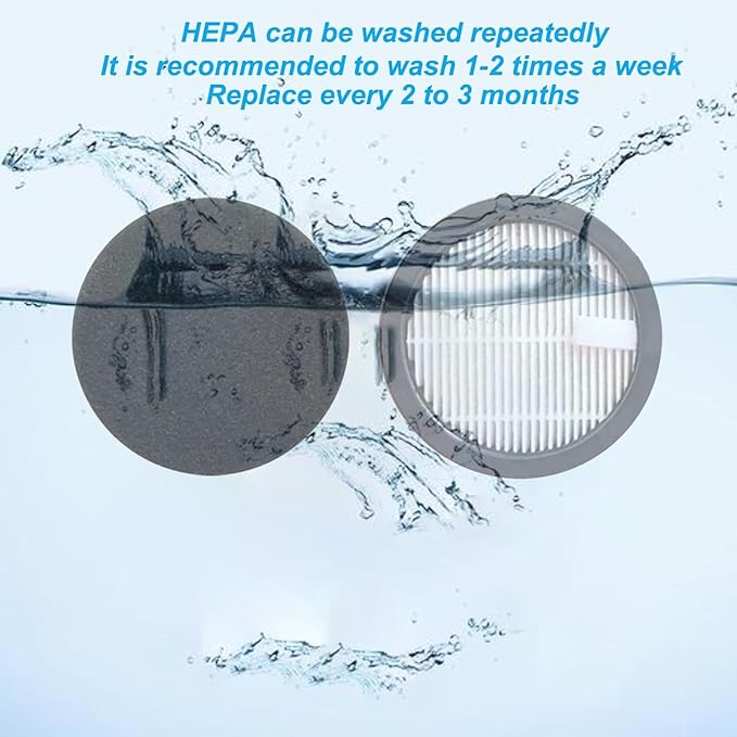 4 Pack Hepa Replacement Filters and 4pack Sponge Compatible with AFNOP Acevac11 Cordless Vacuum Cleaner. (3.61in*3.61in*0.65in)
