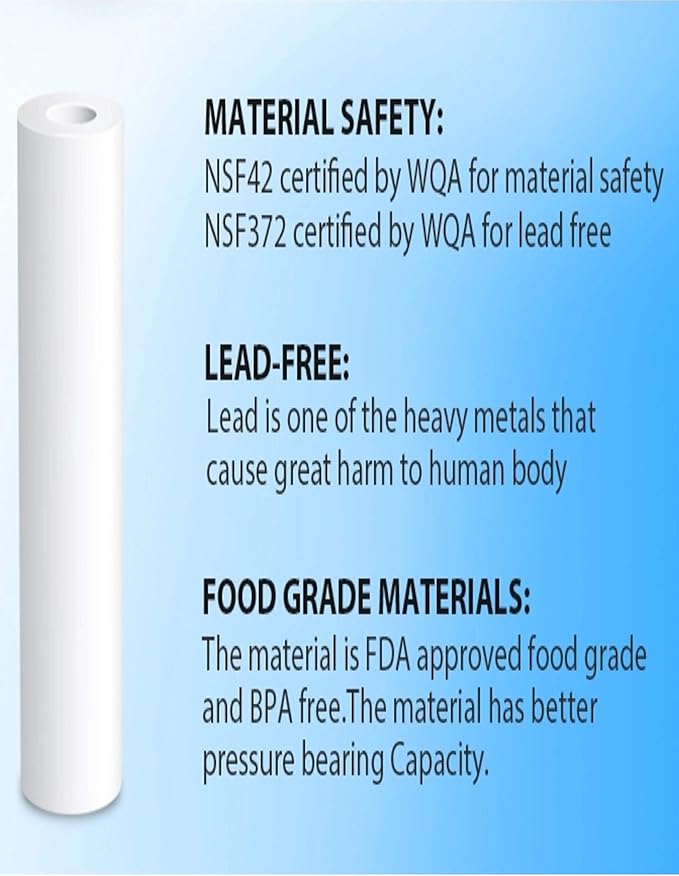 CFS – 4 Pack Polypropylene Sediment Water Filter Cartridges Compatible with American Plumber W5P Models – Remove Bad Taste – Whole House Replacement Water Filter Cartridge – 5 Micron