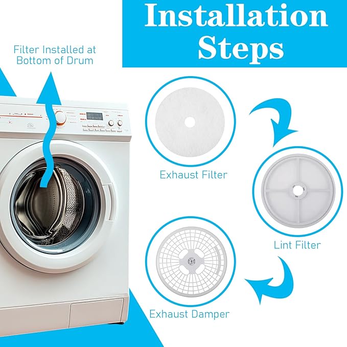 10Pcs Universal Dryer Exhaust Filter, Portable Cloth Dryer Replacement Lint Filter for Dryer Parts Accessories (235 x 34 mm)