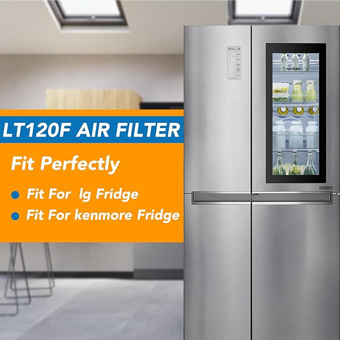 3 Pack LT120F Air Filter Replacement for LG Refrigerator, Kenmore Elite 9918, 795,Replaces ADQ73214404, LMXS30776S,ADQ73214402 ADQ73214403,