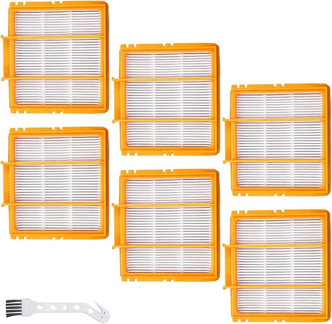Replacement Parts for Shark AI AV2501S AV2511AE AV2610WA AV2501AE RV2502AE RV2400WD RV2610WD AV2510AOUS RV2520AOUS UR250BEOUS UR2500SR rv2410wd AI Ultra 2- in-1 Robot Vacuum Cleaner,6 Pack Filters