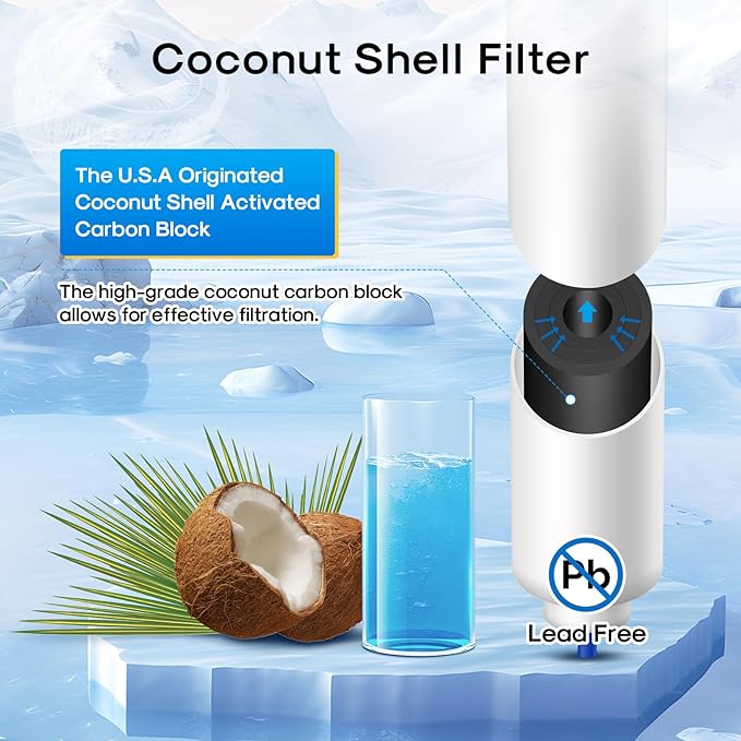 EXCELPURE GXRTDR Inline Water Filter Replacement for GE GXRTDR, Samsung HAFEX/EXP, DA29-10105J, Whirlpool WHKF-IMTO, RWF0300A Filter For Refrigerator, IceMaker, RVs, Marines, NSF Certified, 2 PACK