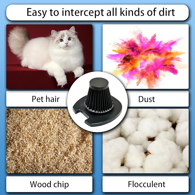 4 Pack HEPA Filter Compatible with Dirt Devil 3-in-1 Lightweight Corded Stick and Handheld Multi-Surface Vacuum EV1426CS, EV1520CT